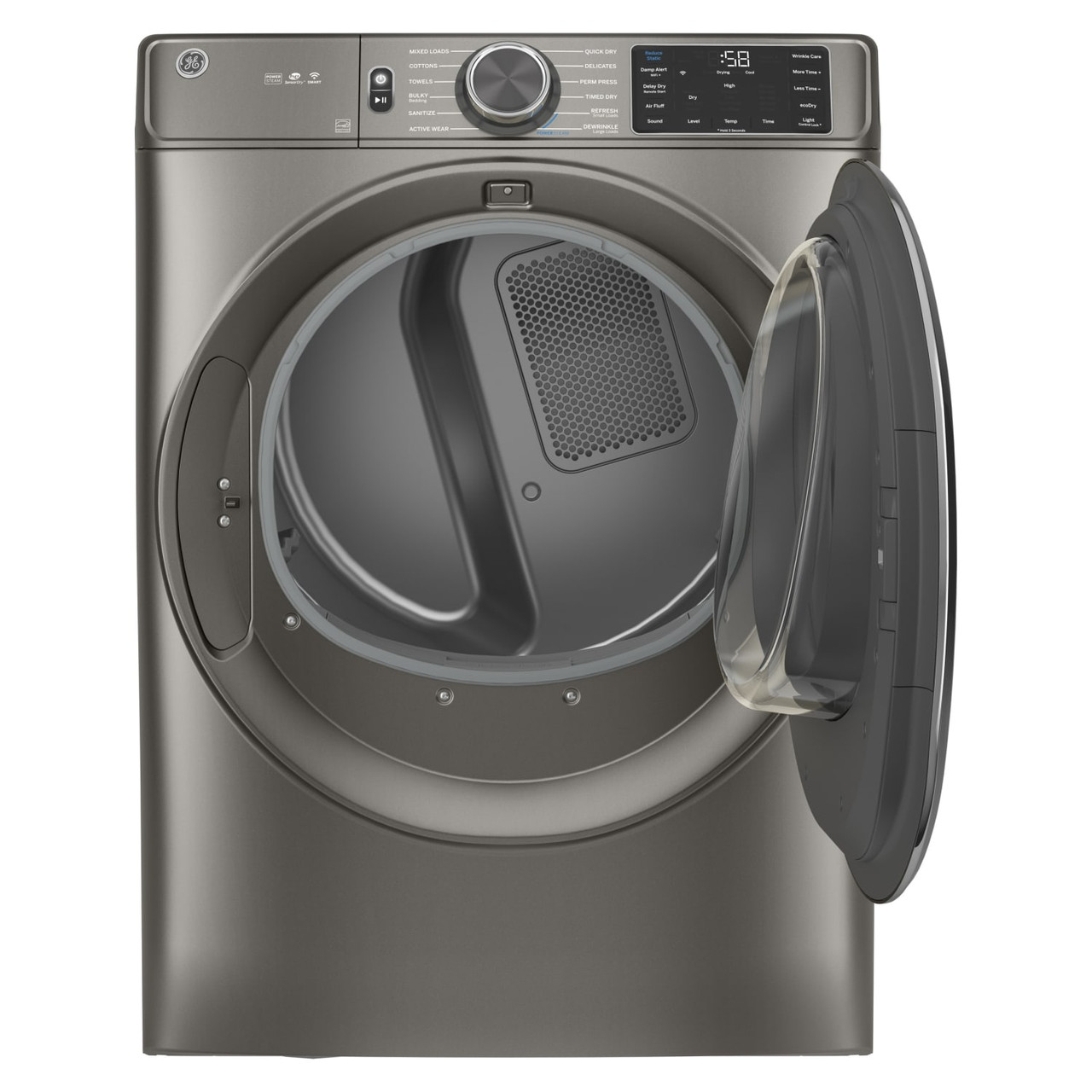 GE 7.8 cu. ft. Capacity Smart Front Load Electric Dryer with Steam and Sanitize Cycle