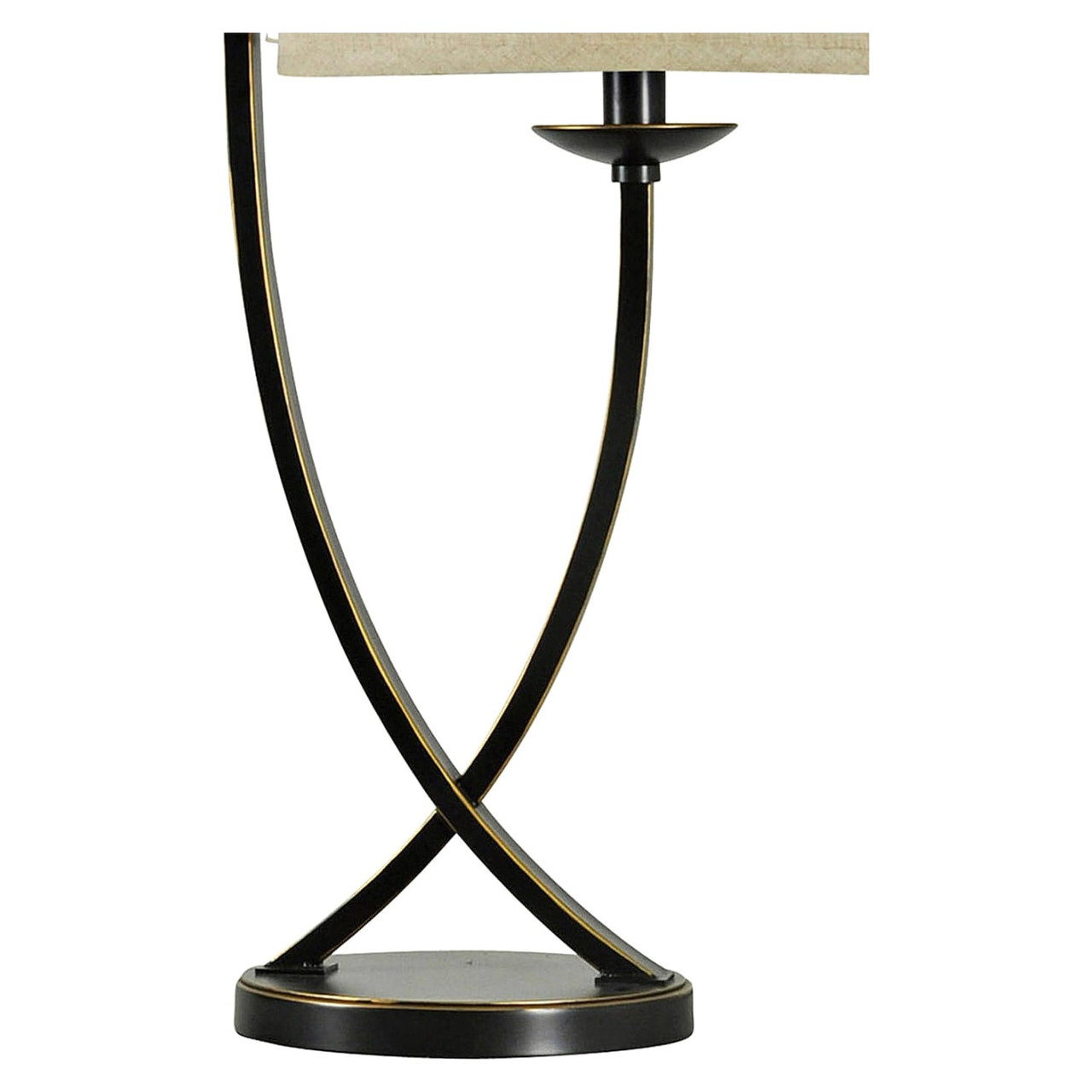 Bronze Crossed Arm Table Lamp