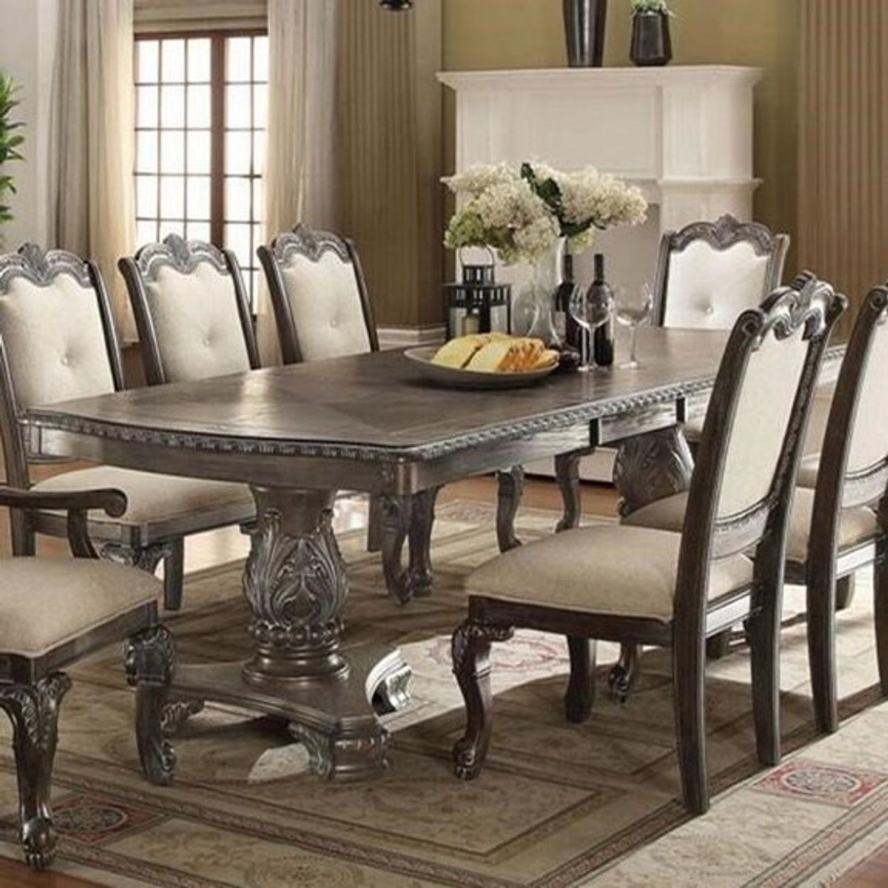 Alexandria Antique Dining - Dining Table & 4 Side Chairs