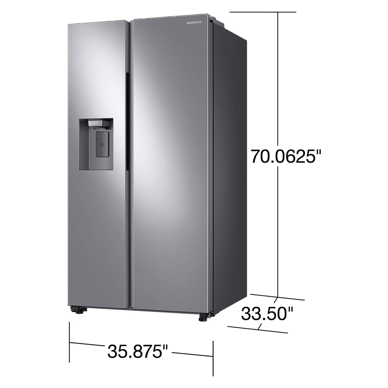 Samsung 27.4 cu. ft. Large Capacity Side-By-Side Refrigerator - RS27T5200SR
