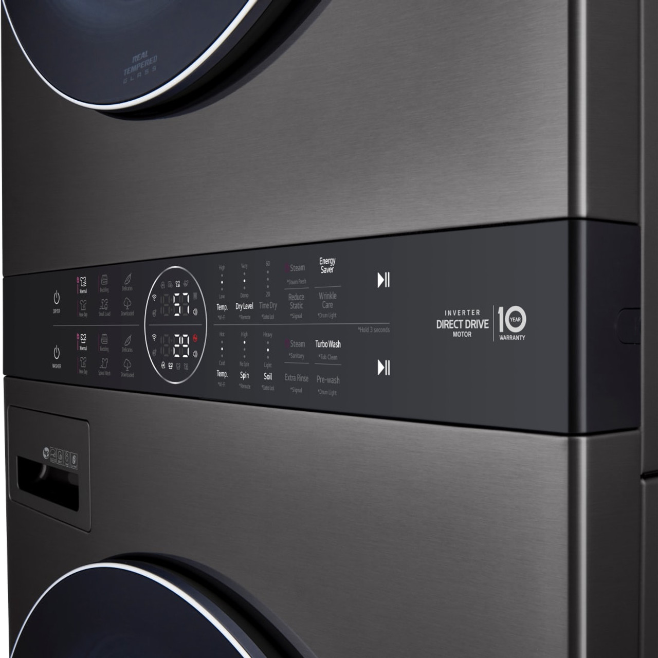 LG WashTower™ w/Center Control™ 4.5 cu. ft. Front Load Washer and 7.4 cu. ft. Electric Dryer Front Load - WKEX200HBA