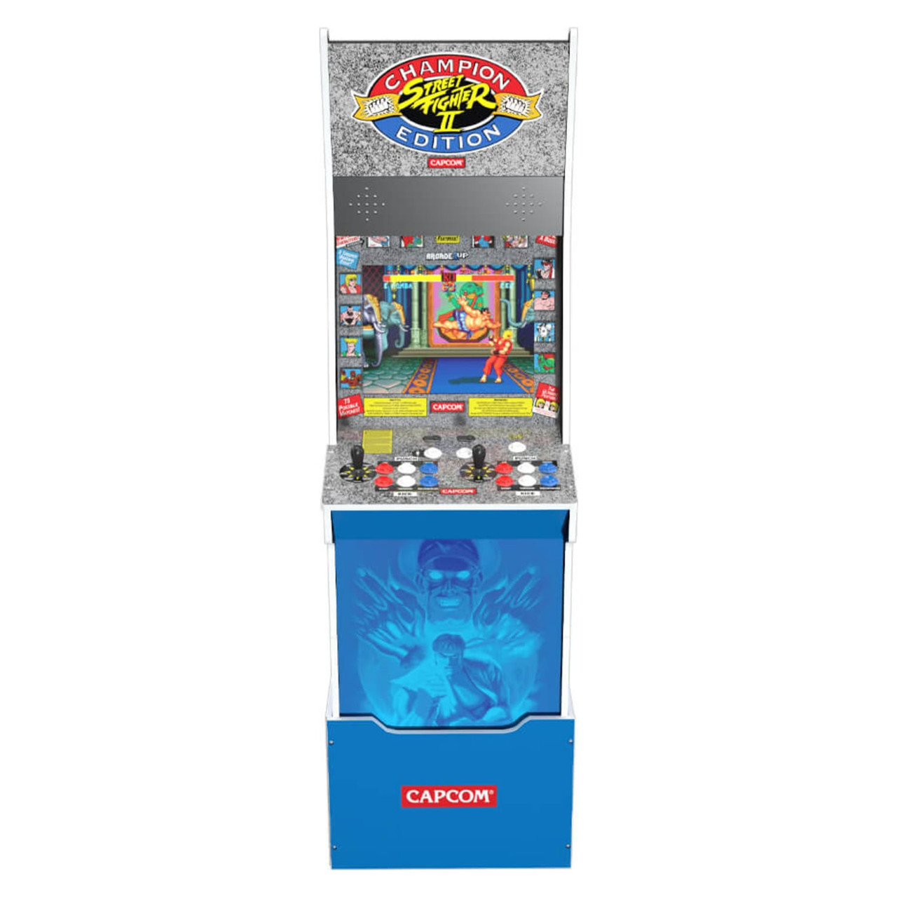 Arcade1Up - Street Fighter II Big Blue Arcade w/ Matching Stool