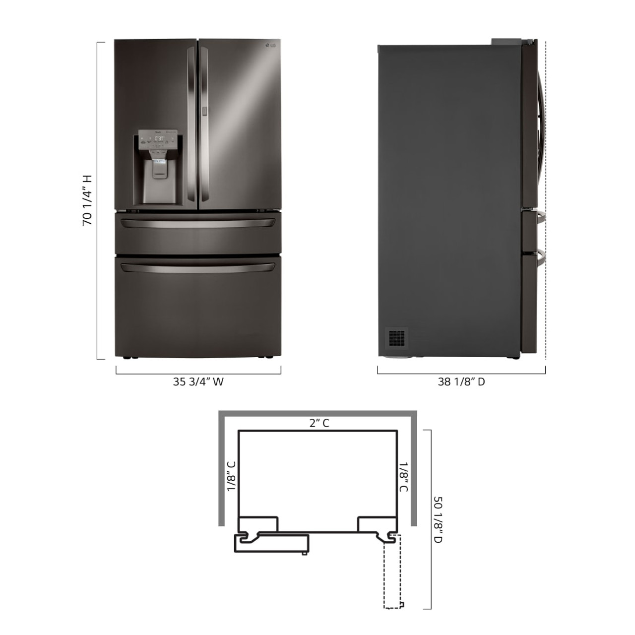 LG 30 cu. ft. Smart Refrigerator with Craft Ice™ Maker - LRMDS3006D