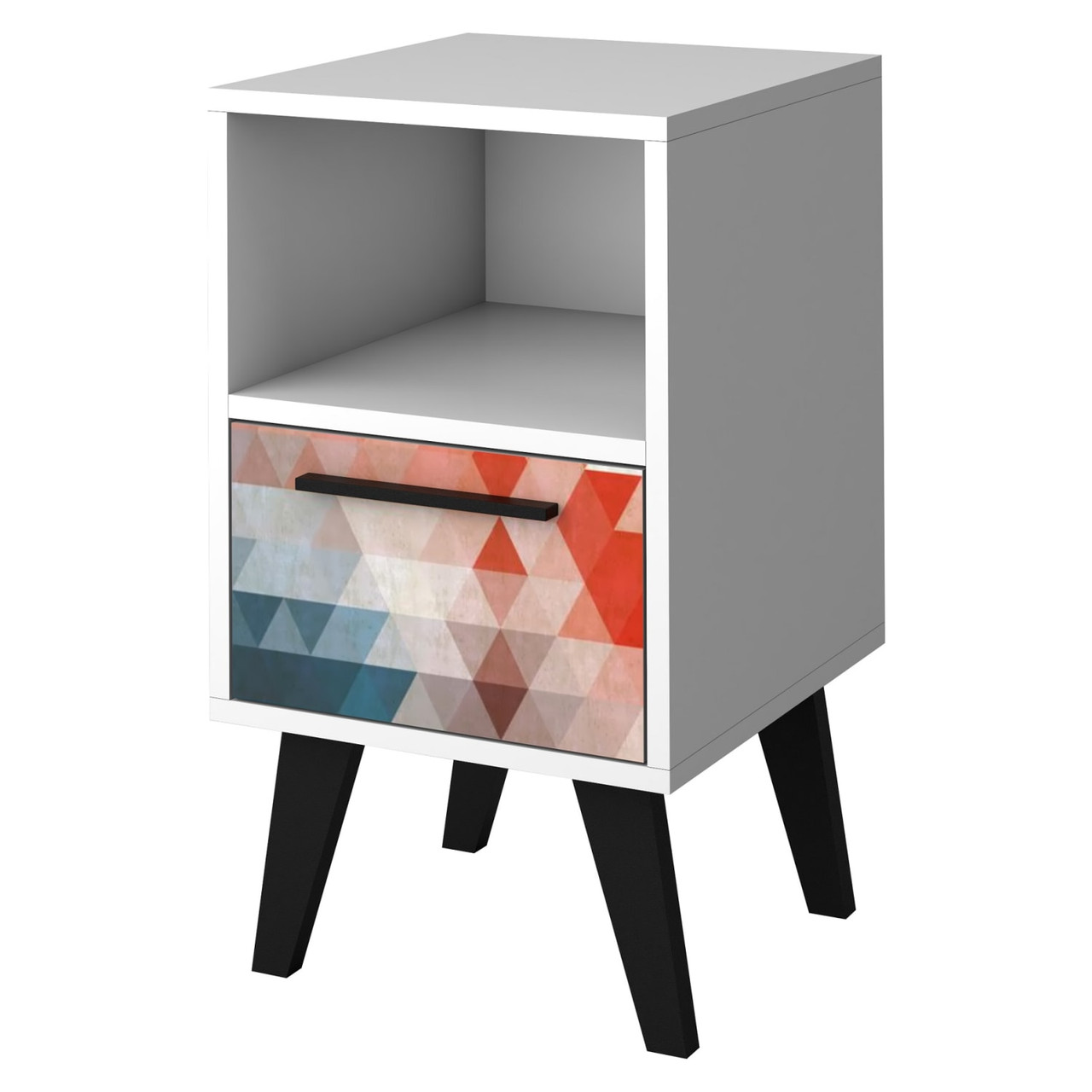 Amsterdam Nightstand 1.0 in Multi Color Red and Blue