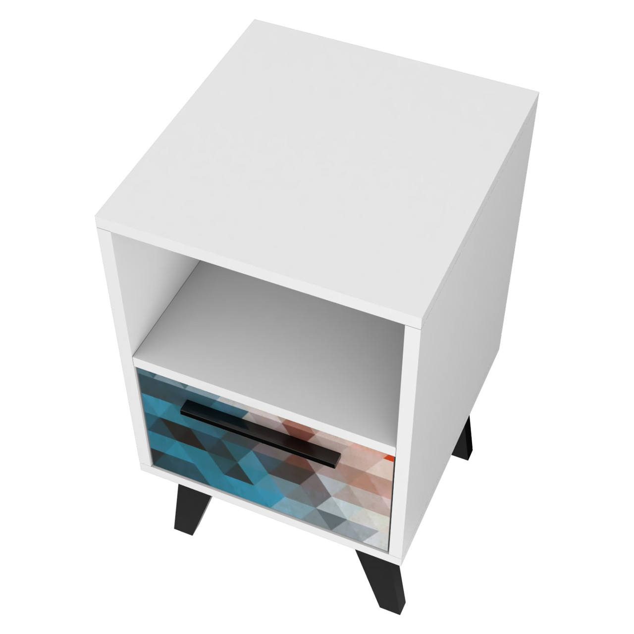 Amsterdam Nightstand 1.0 in Multi Color Red and Blue