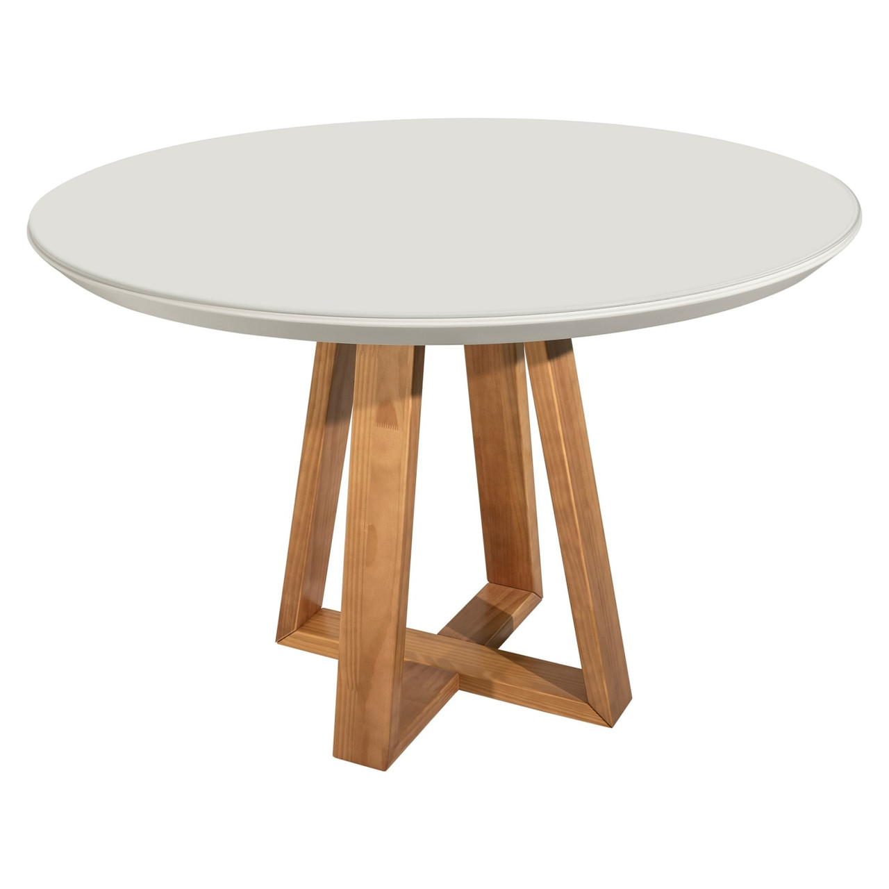 Duffy 45.27” Round Dining Table in Off White