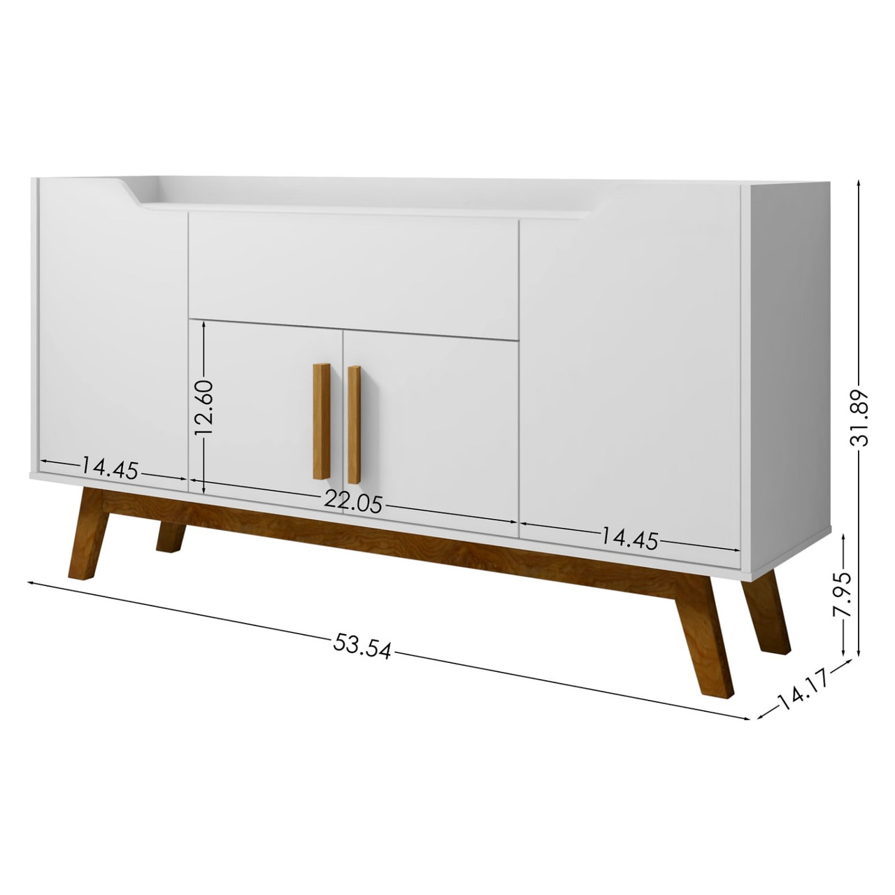 Addie 53.54” Sideboard in White