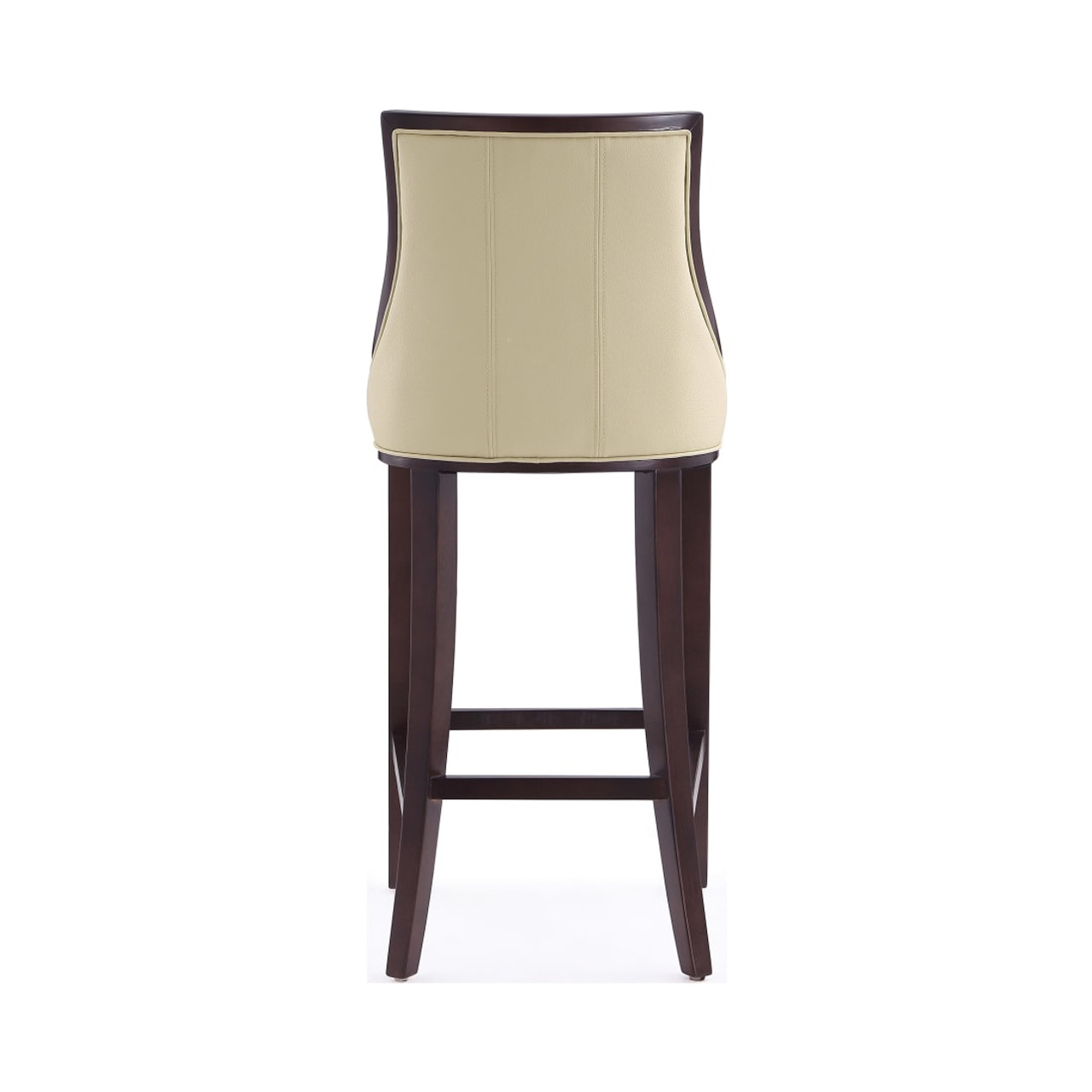 Fifth Avenue Bar Stool in Cream and Walnut (Set of 2)