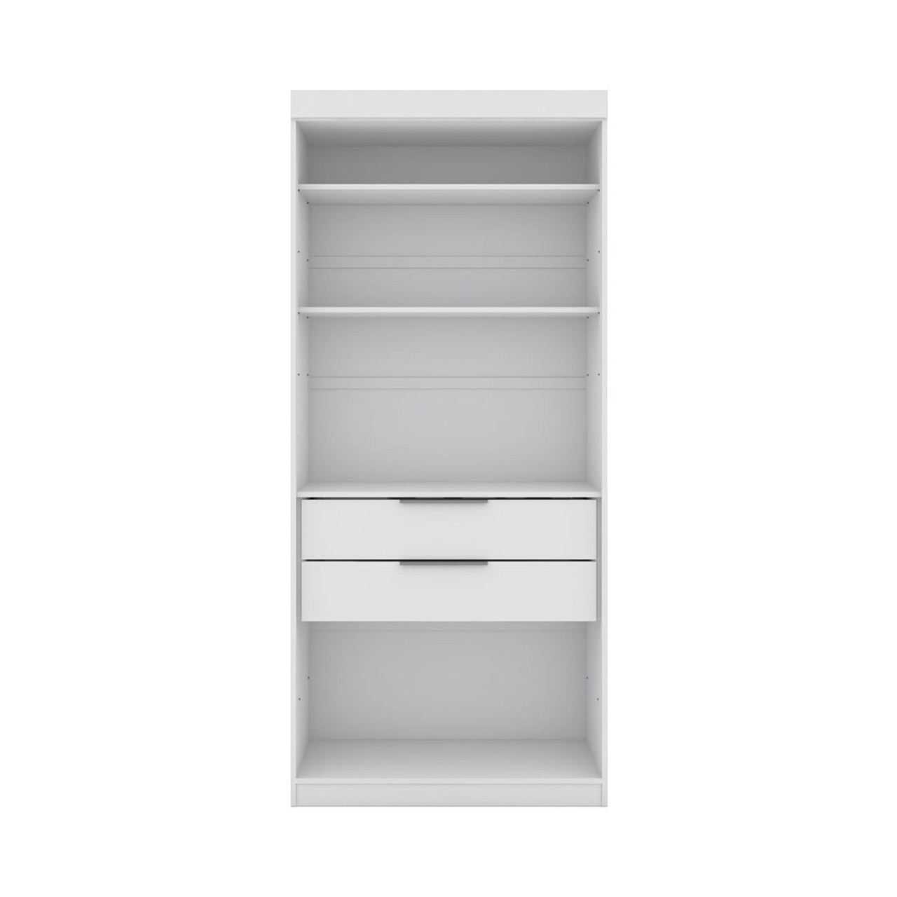 Mulberry Open 1 Sectional Closet in White