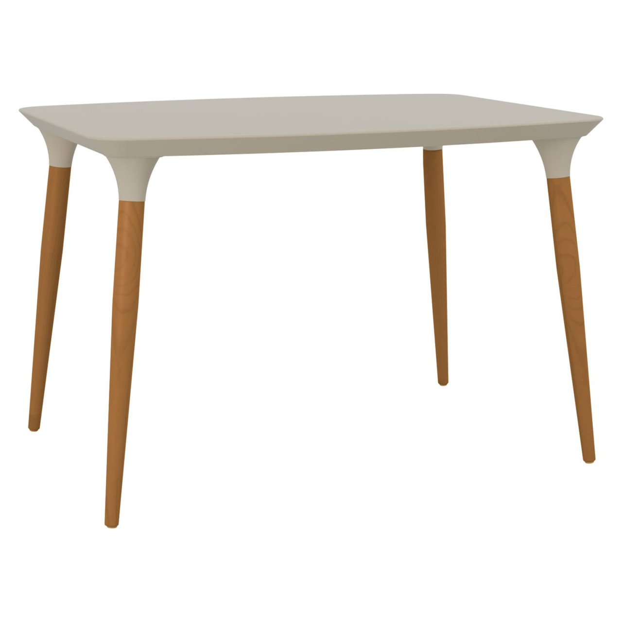 HomeDock 45.47”  Dining Table in Off White and Cinnamon