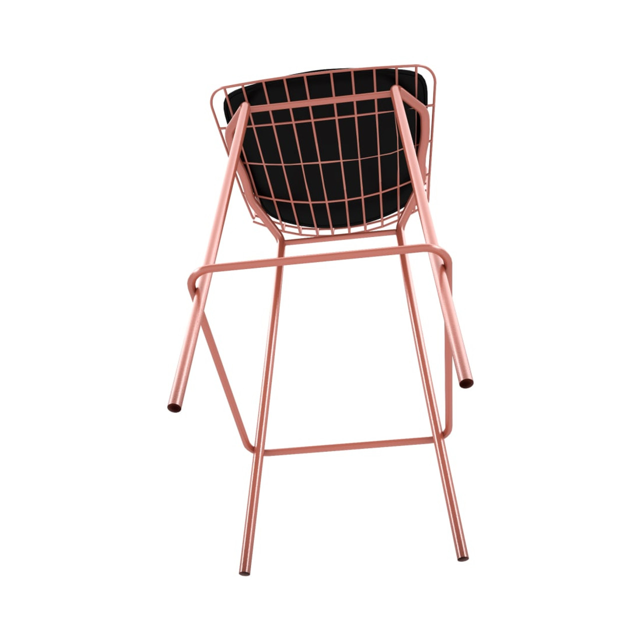 Madeline Barstool in Rose Pink Gold and Black (Set of 2)