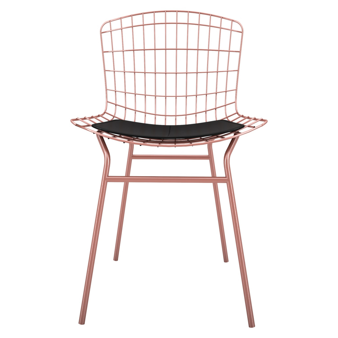 Madeline Chair in Rose Pink Gold and Black (Set of 2)