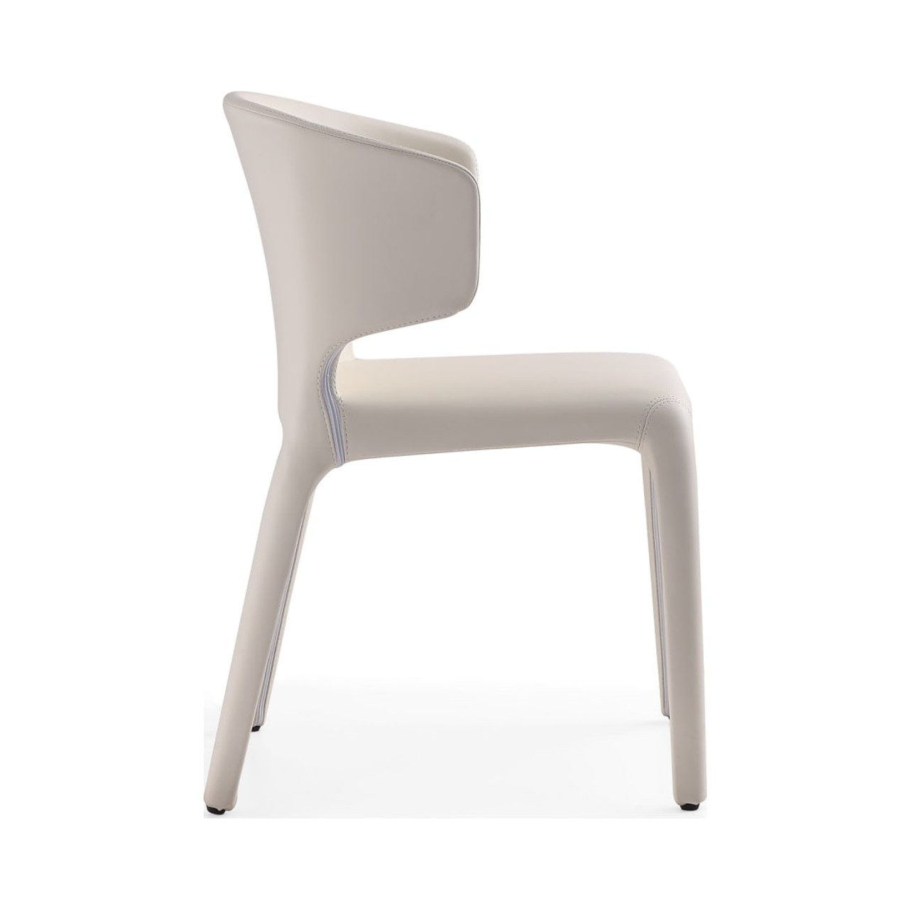 Conrad Leather Dining Chair in Cream (Set of 2)