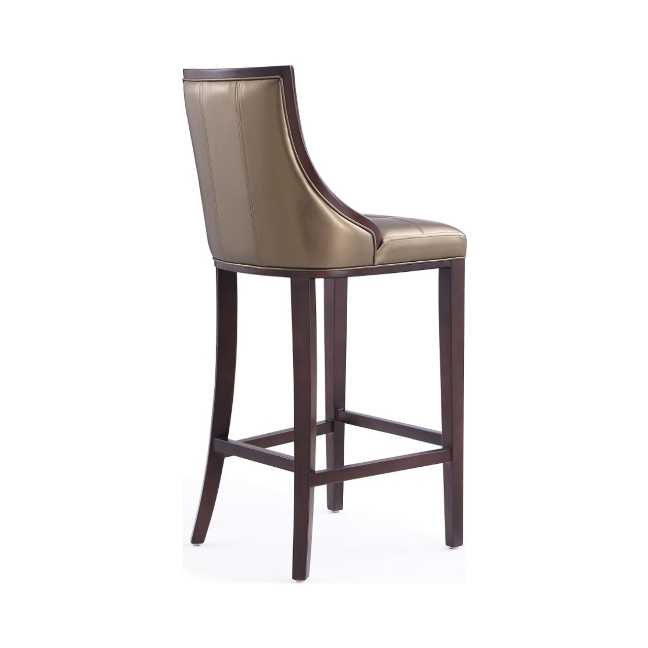 Fifth Avenue Bar Stool in Bronze and Walnut (Set of 2)