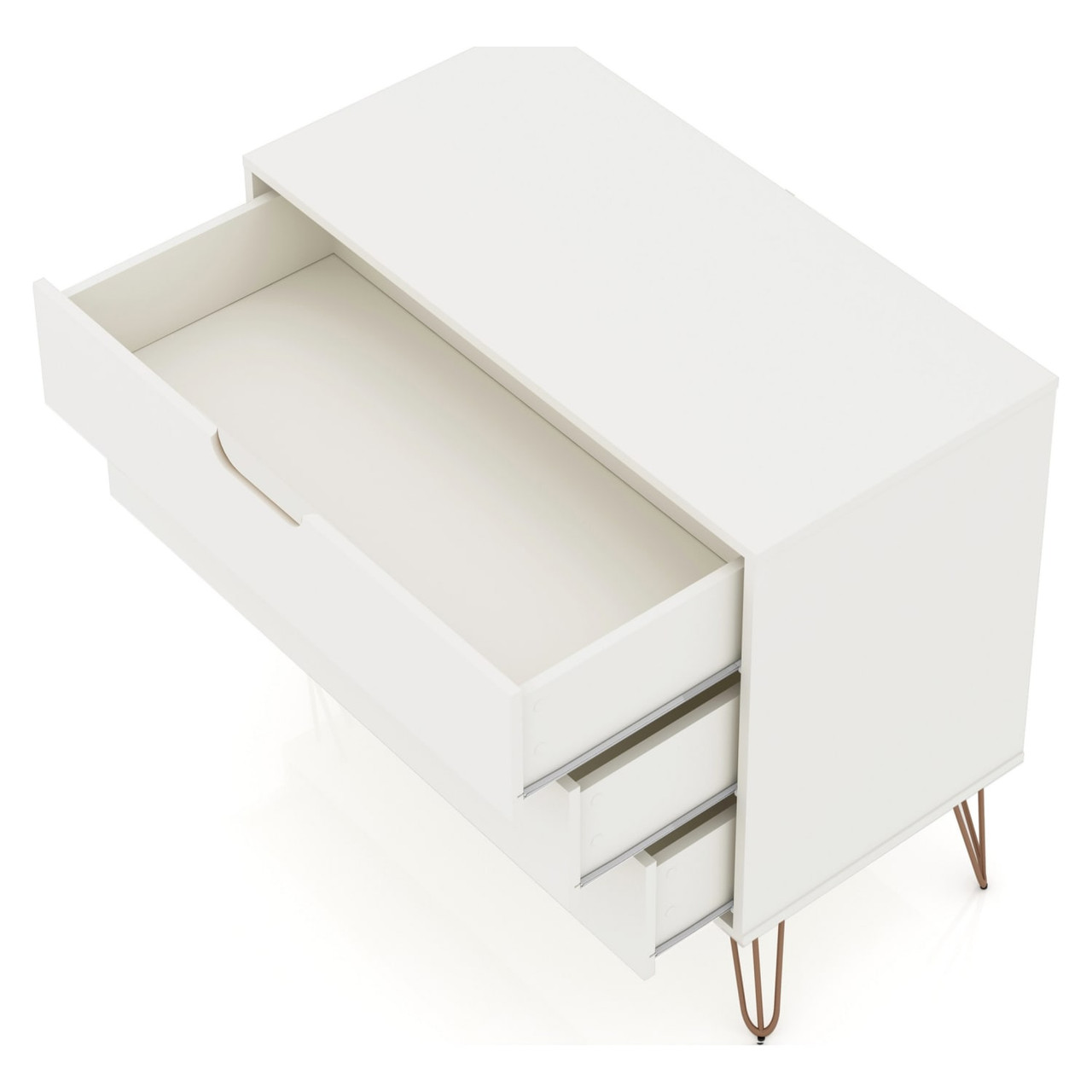 Rockefeller Mid-Century- Modern Dresser with 3-Drawers in
