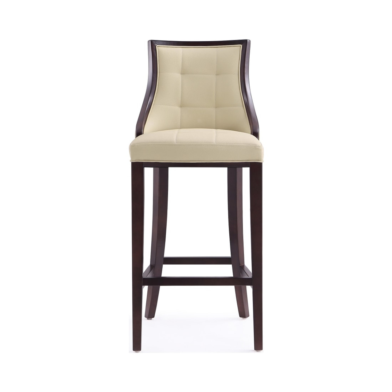 Fifth Avenue Bar Stool in Cream and Walnut