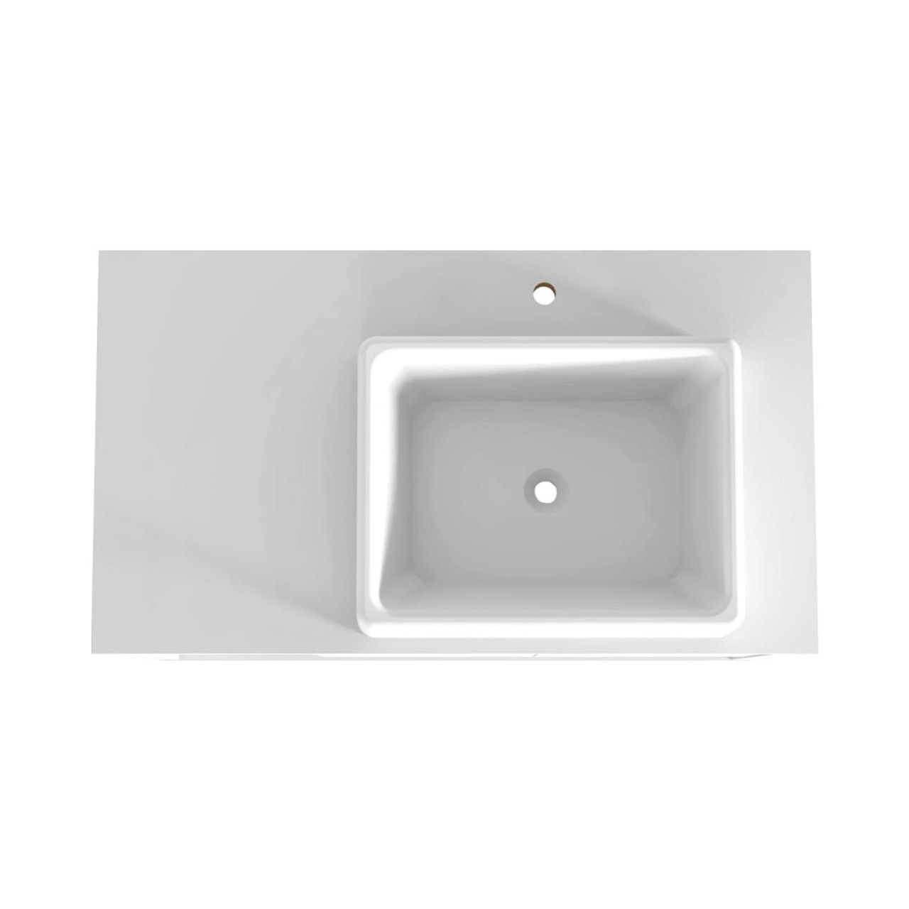 Liberty Floating 31.49” Bathroom Vanity Sink in White and Yellow