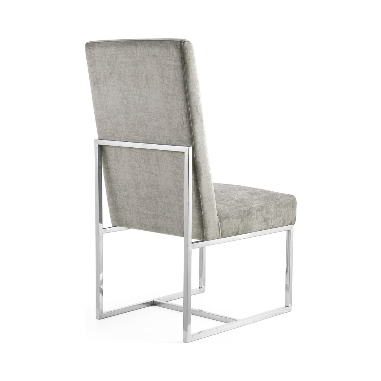 Element Velvet Dining Chair in Steel