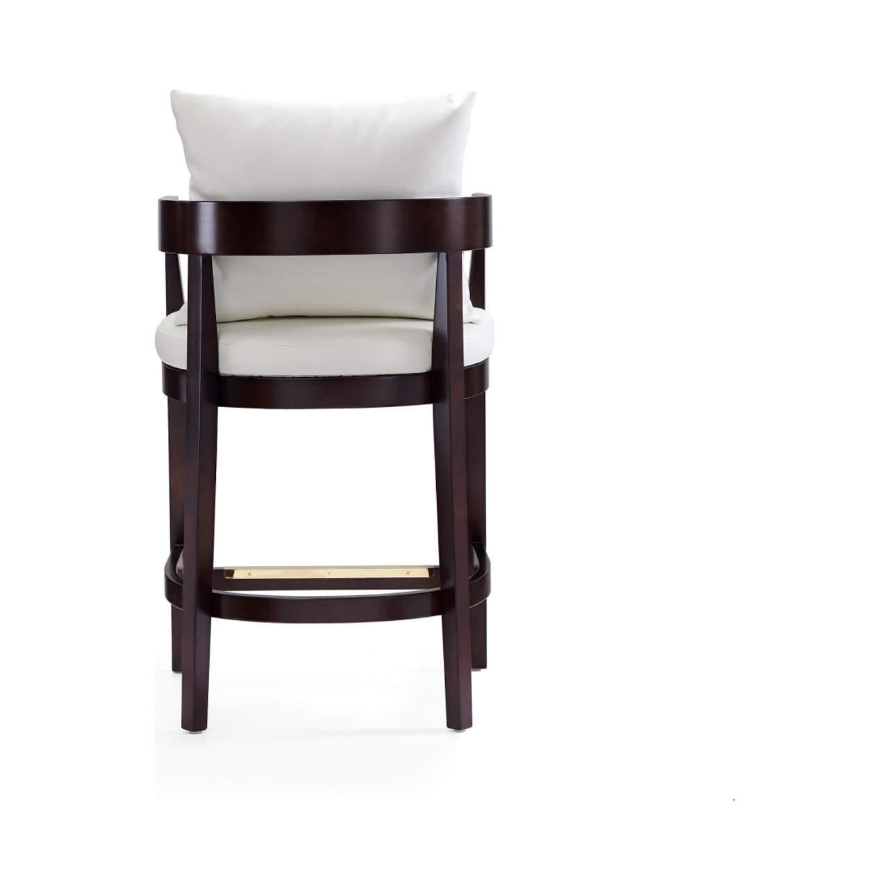 Ritz Counter Stool in Ivory and Dark Walnut