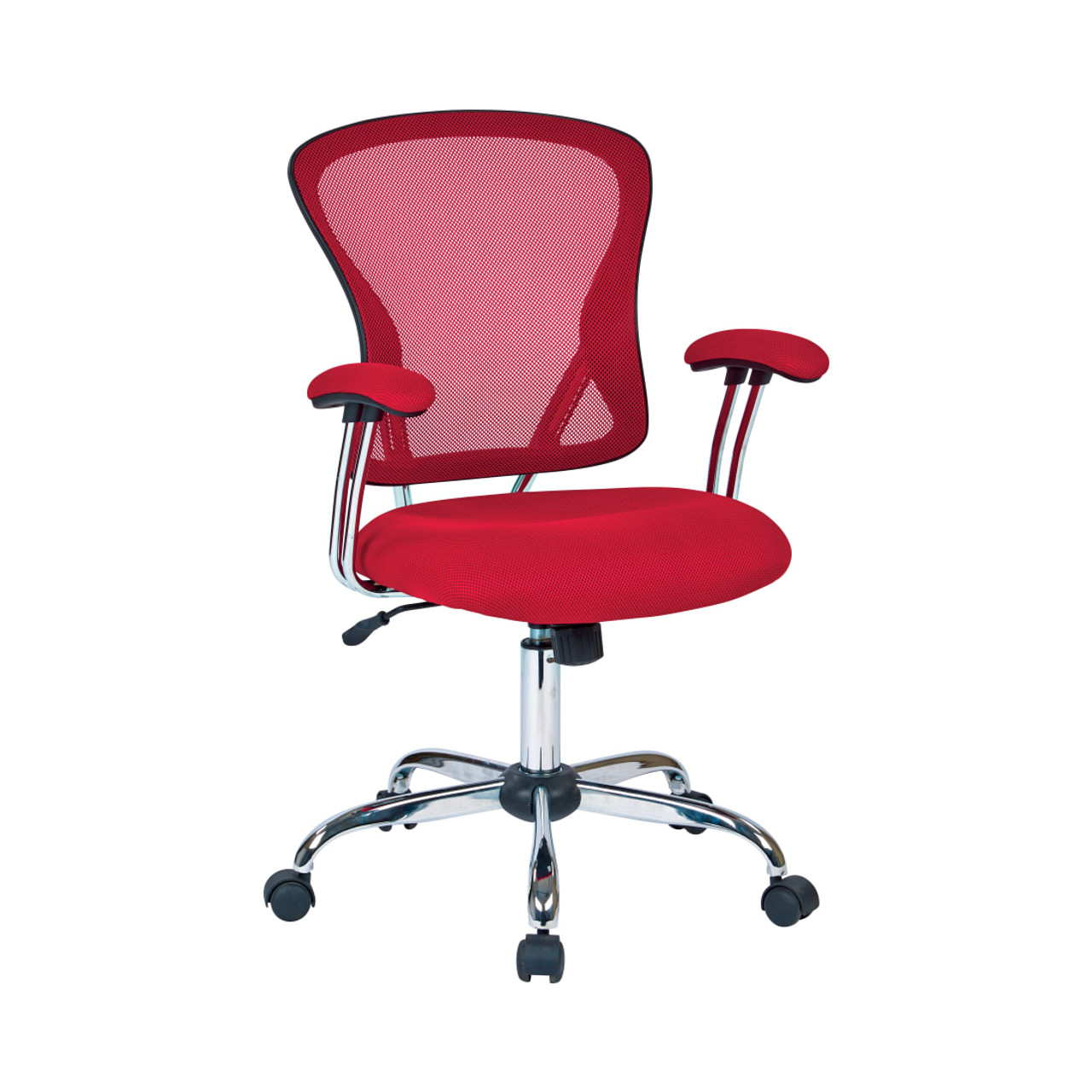 Juliana Task Chair with Red Mesh Fabric Seat