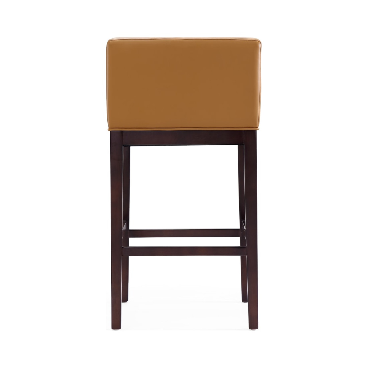 Kingsley Barstool in Camel and Dark Walnut (Set of 3)