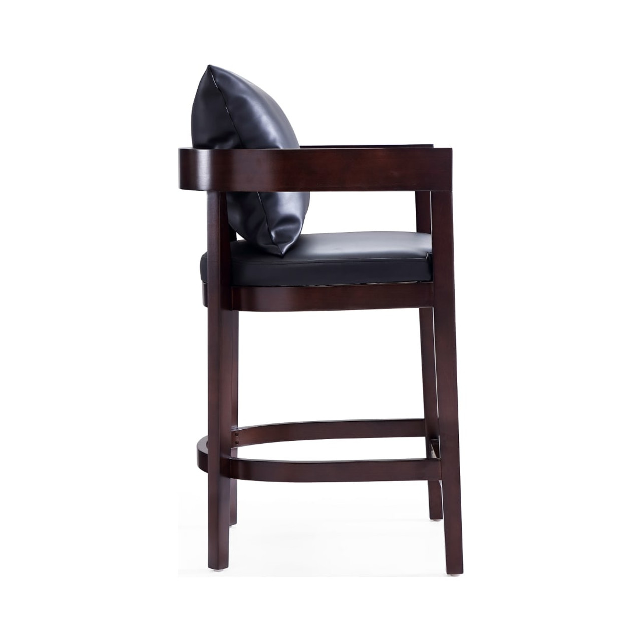 Ritz Counter Stool in Black and Dark Walnut (Set of 3)