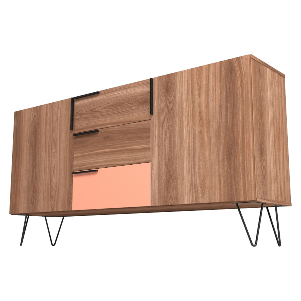 Beekman 62.99” Sideboard in Brown and Pink