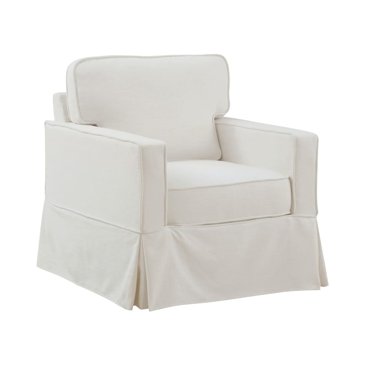 Halona Slipcover Chair in Ivory Fabric