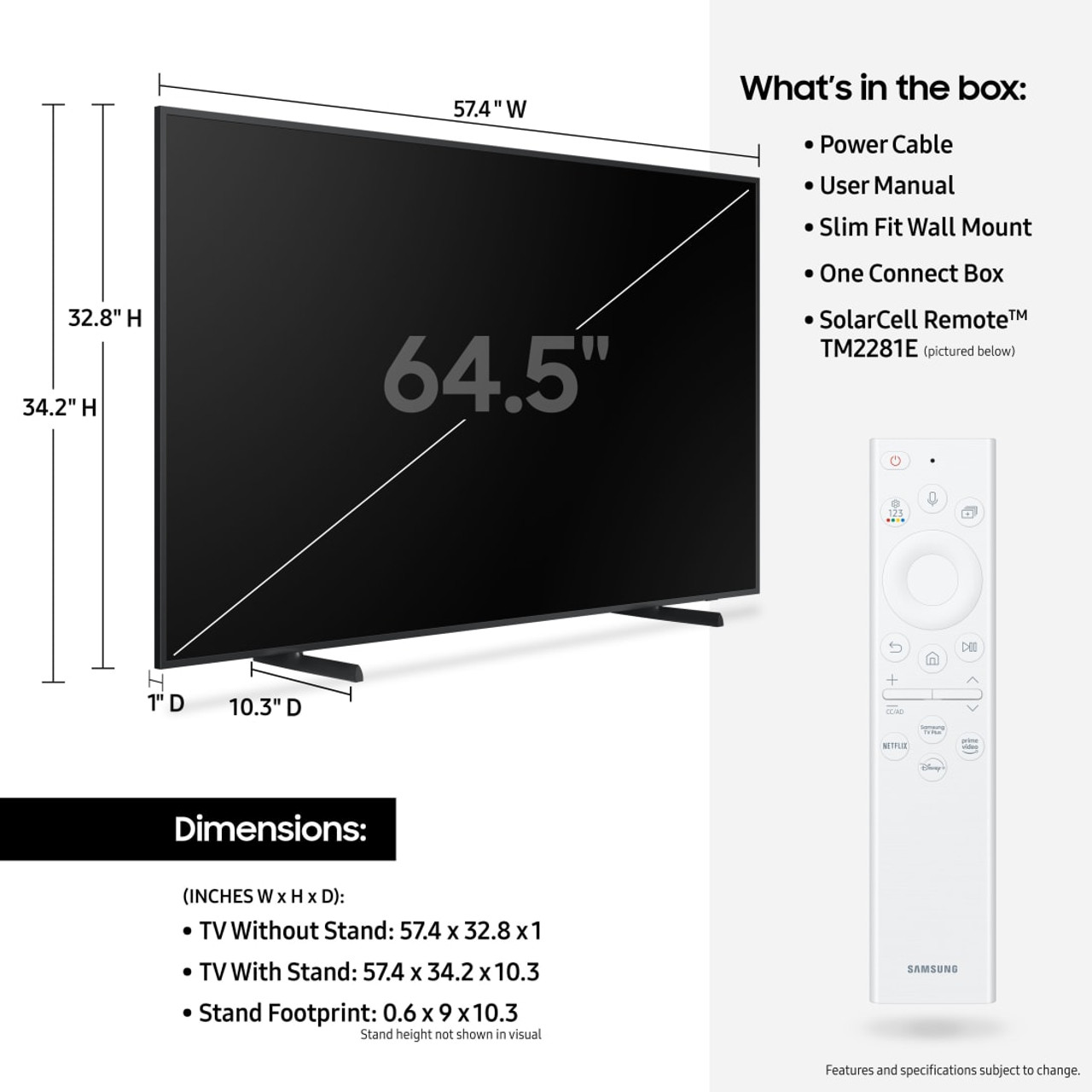 Samsung 65” LS03B The Frame QLED 4K Smart TV 2022 - QN65LS03BAFXZA