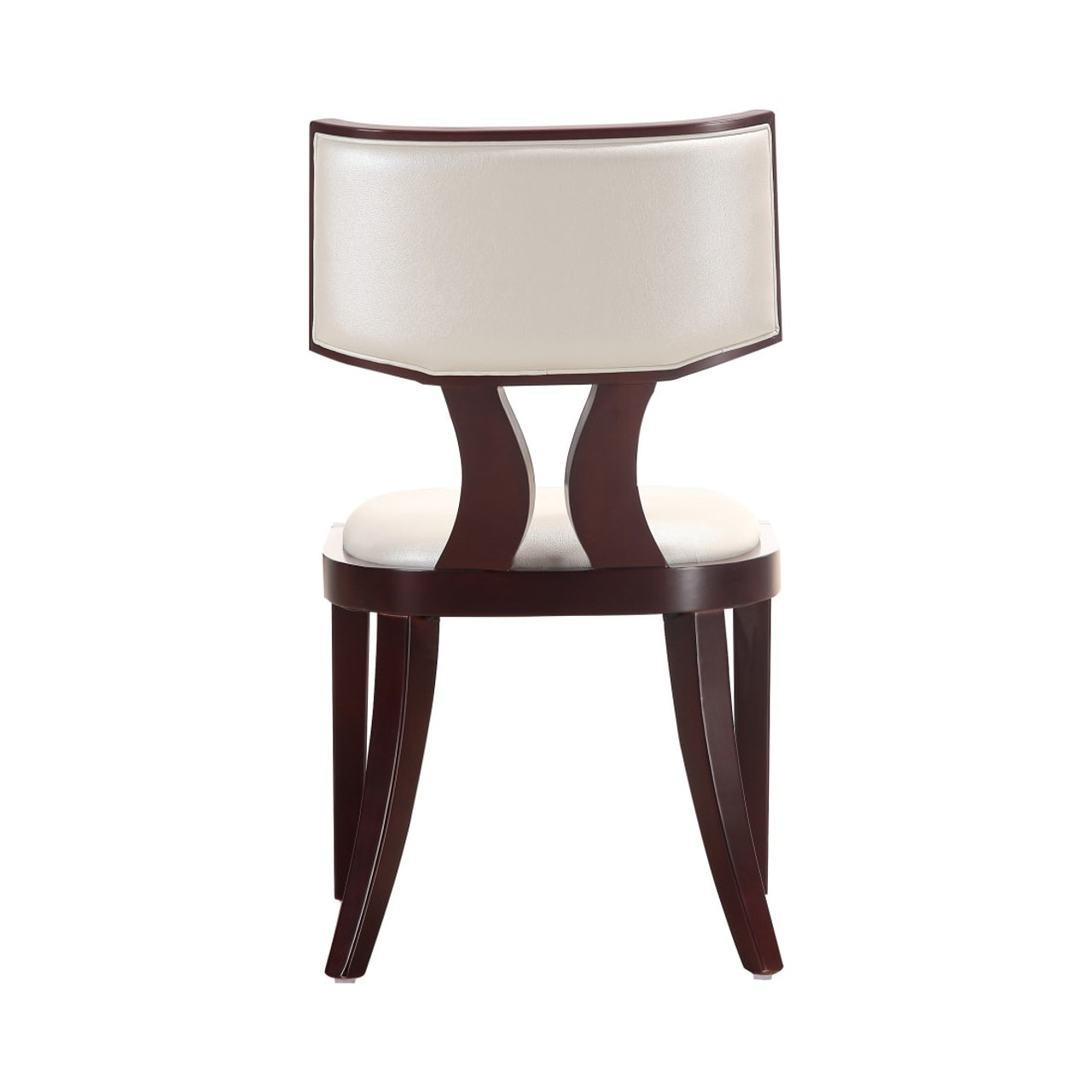 Pulitzer Dining Chair (Set of Two) in Pearl White and Walnut