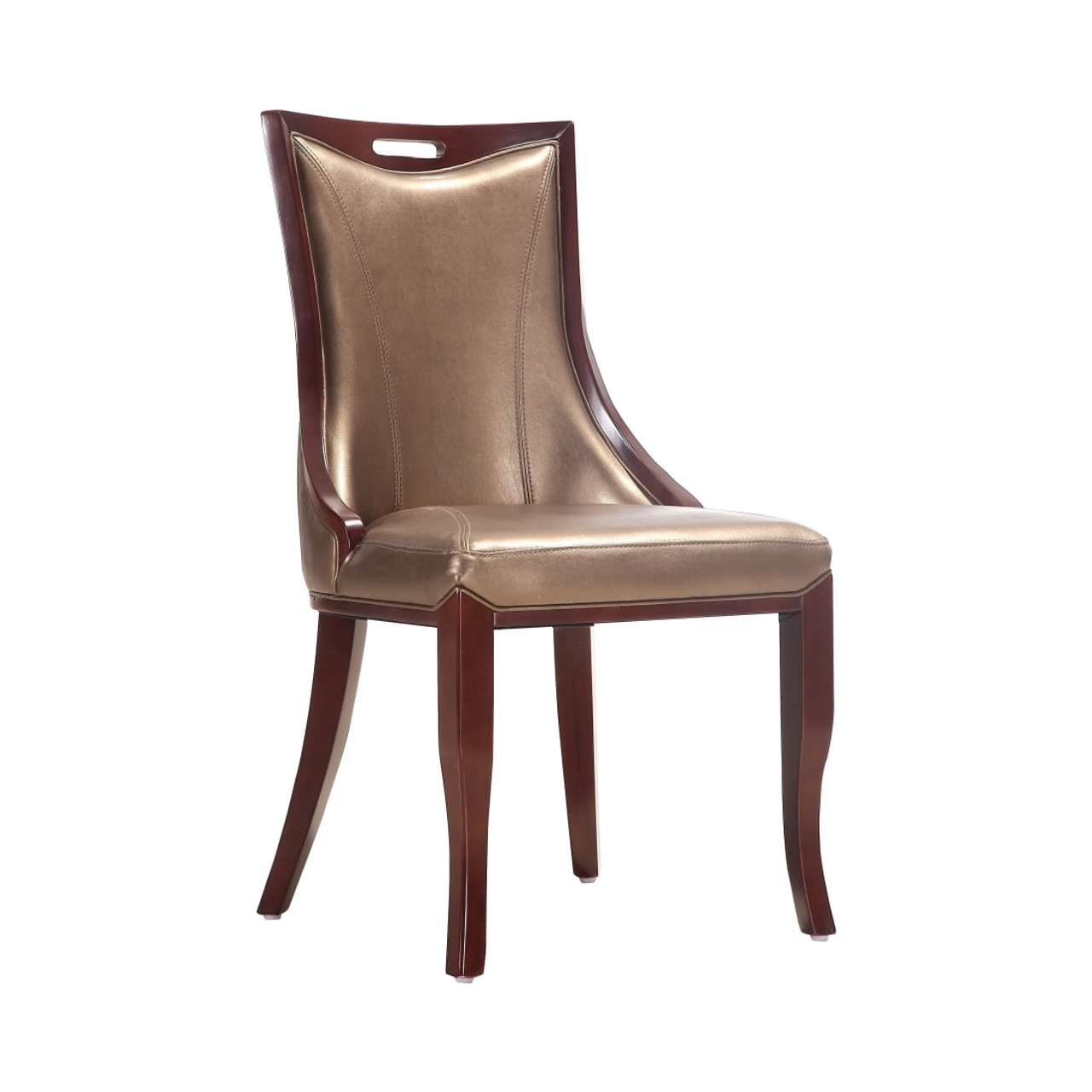 Emperor Dining Chair (Set of Two) in Bronze and Walnut