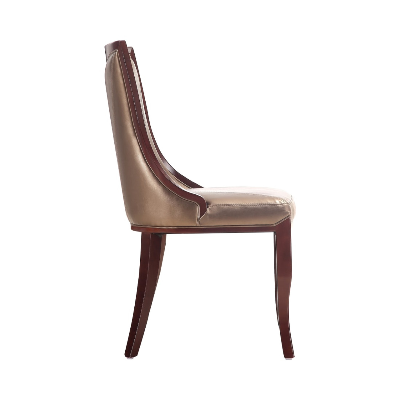 Emperor Dining Chair (Set of Two) in Bronze and Walnut