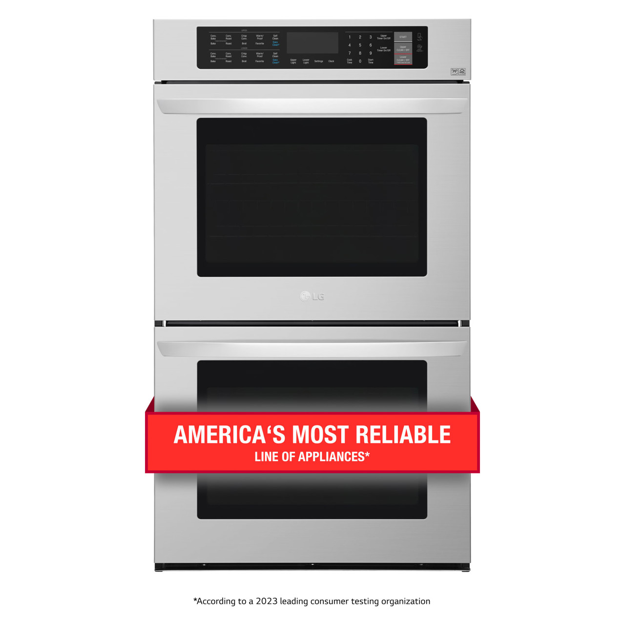 LG 9.4 cu. ft. Double Wall Oven in Stainless Steel - LWD3063ST