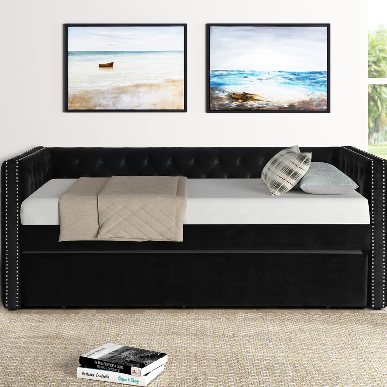 Hadley Collection Day Bed in Black