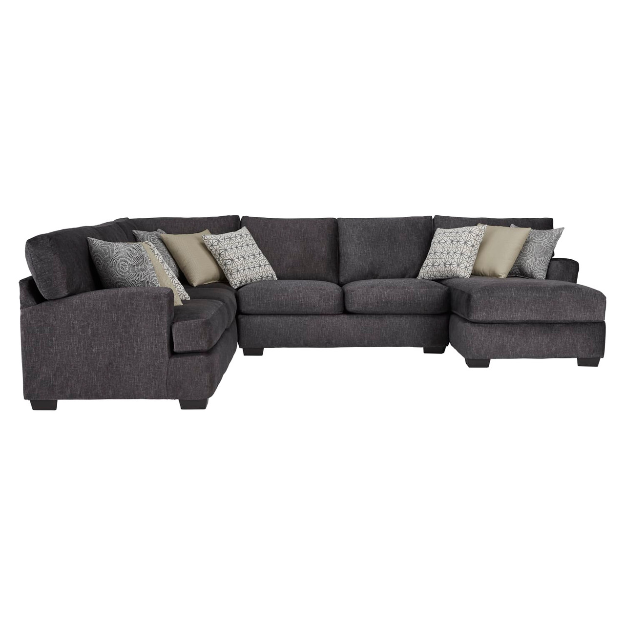 Boulevard Sectional - Left Side Facing Corner Sofa, Armless Loveseat, and Right Side Facing Chaise