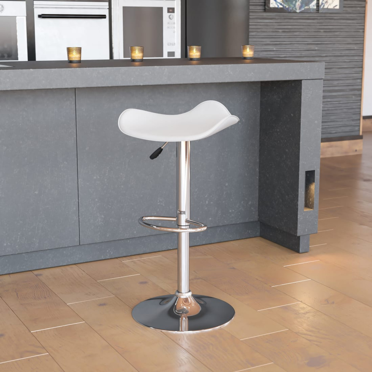 White vinyl clearance bar stools