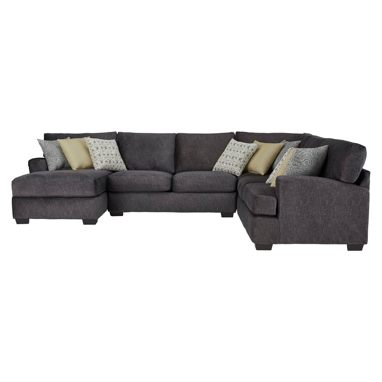 Boulevard Sectional - Right Side Facing Corner Sofa, Armless Loveseat, and Left Side Facing Chaise