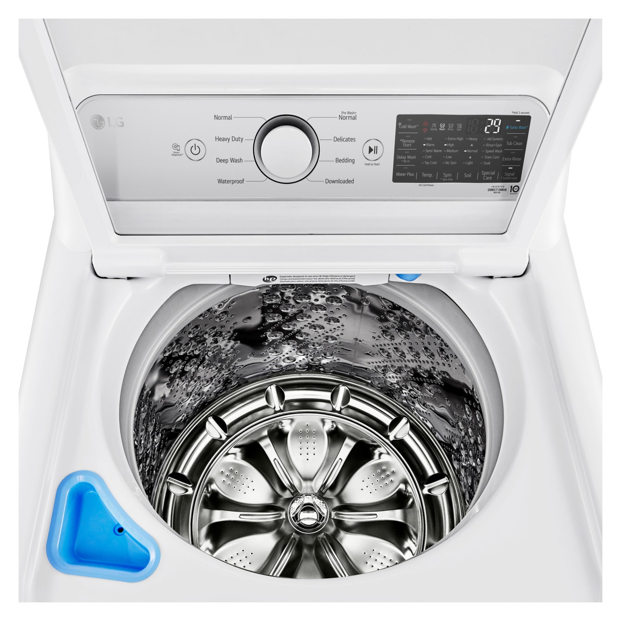 LG 5.5 cu.ft. Mega Capacity Smart wi-fi Enabled Top Load Washer with TurboWash3D Technology - WT7400CW