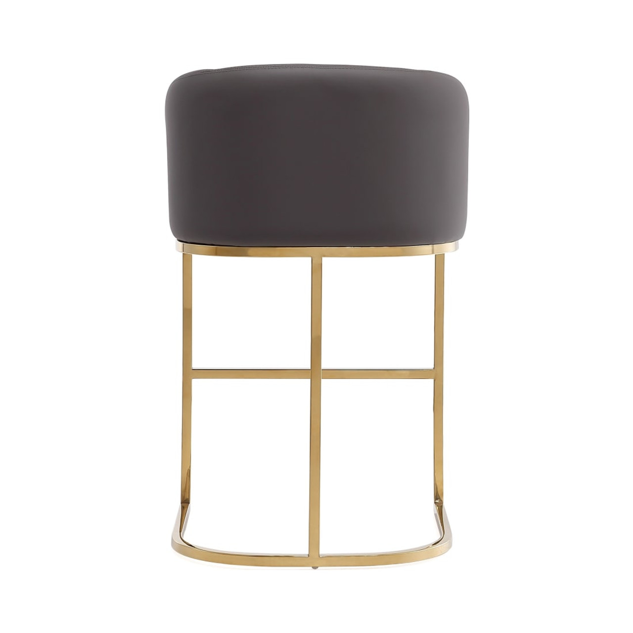 Louvre Counter Stool in Grey and Titanium Gold