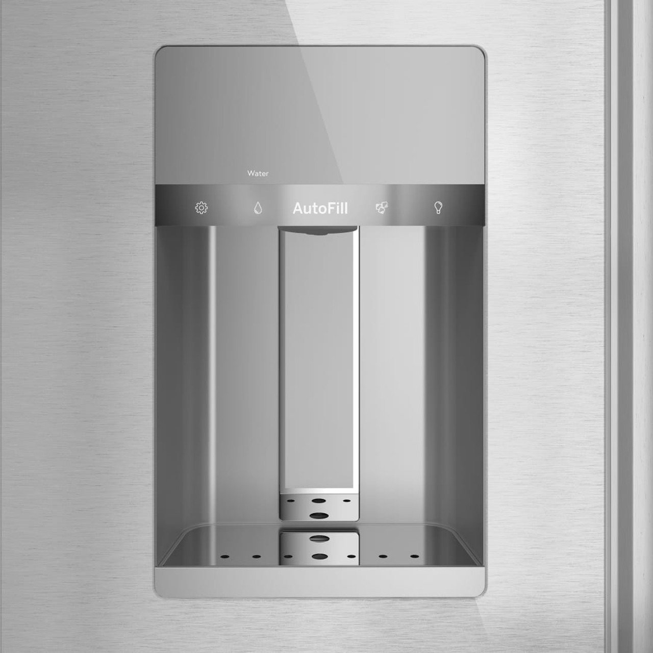 Café™ ENERGY STAR® 27.8 cu. ft. Smart 4-Door French-Door Refrigerator in Platinum Glass - CVE28DM5NS5