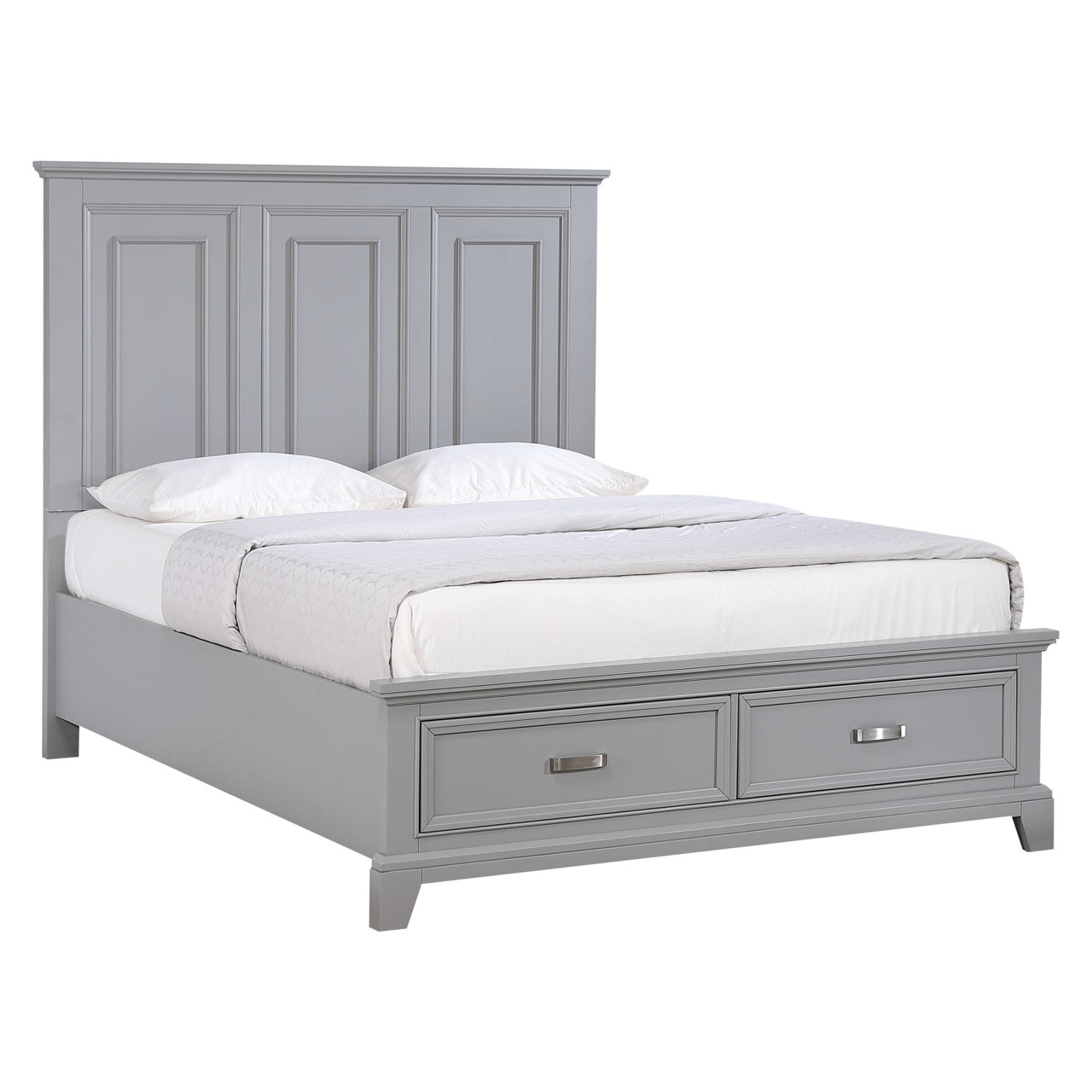 Dove Manor Storage King Bed Gray