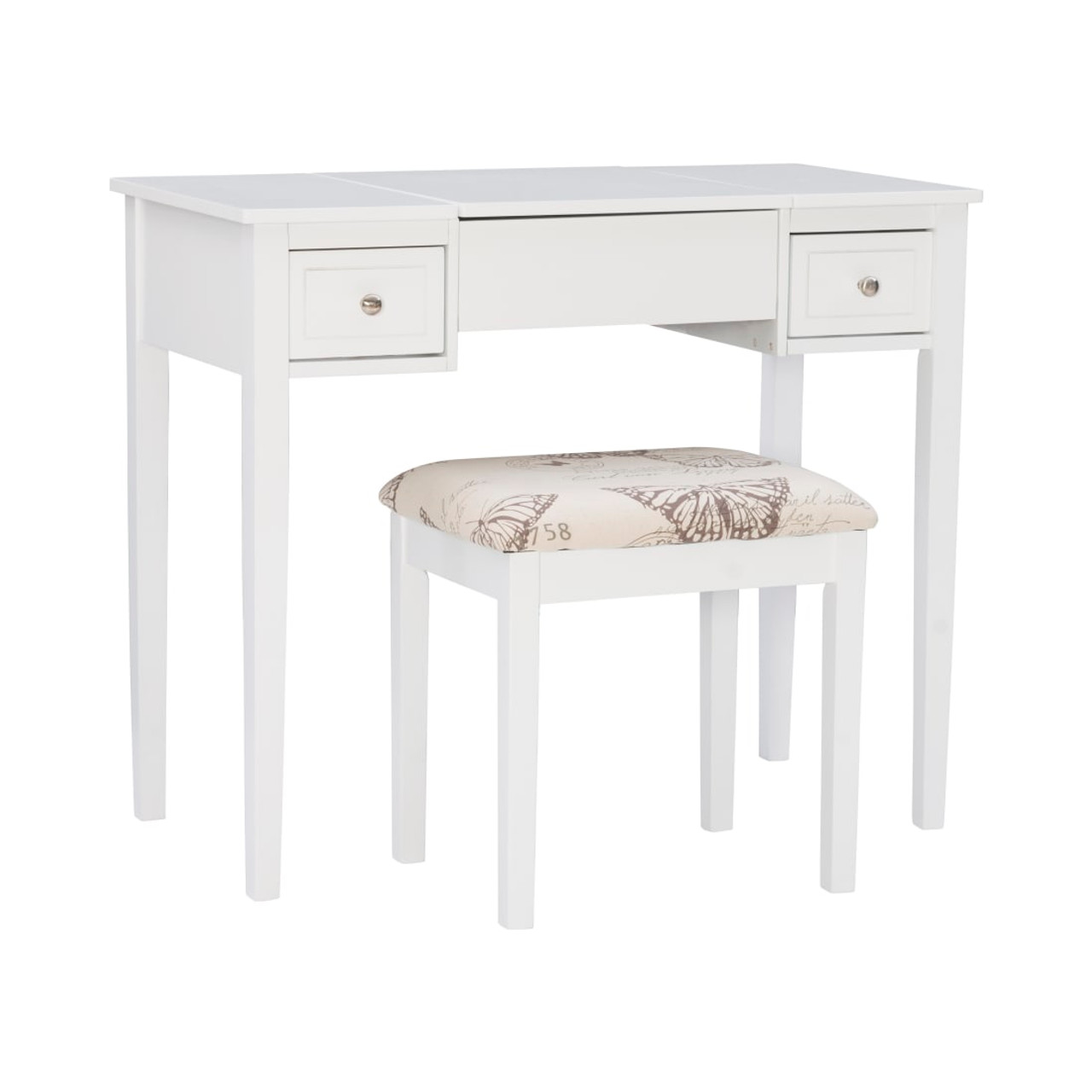 Lachelle Vanity Set White Butterfly