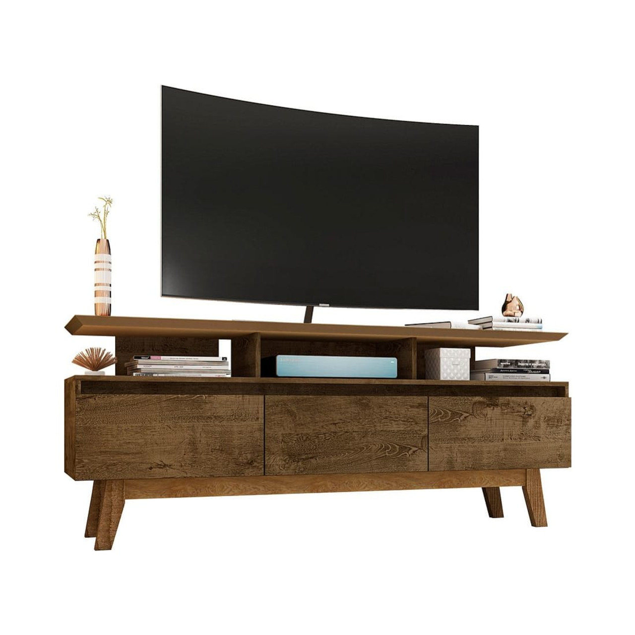 Yonkers 62.99” TV Stand in Rustic Brown