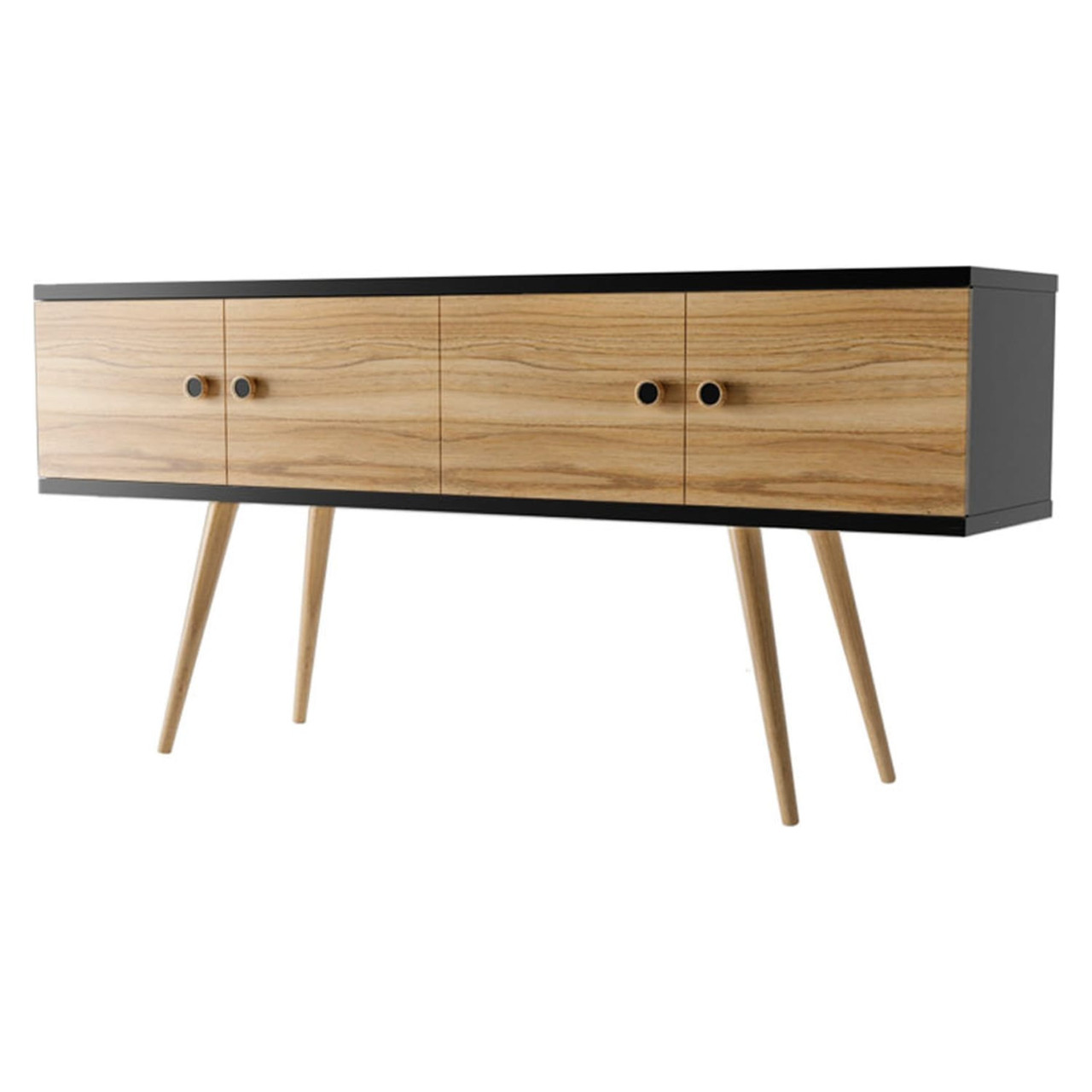 Theodore 60.0” Sideboard in Black and Cinnamon