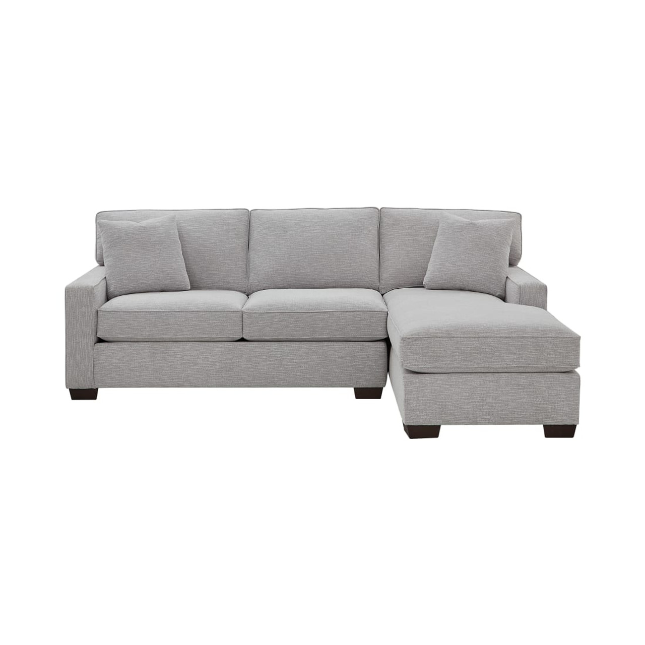 Crestview Track Arm Granite 2-pc sectional w/ right chaise
