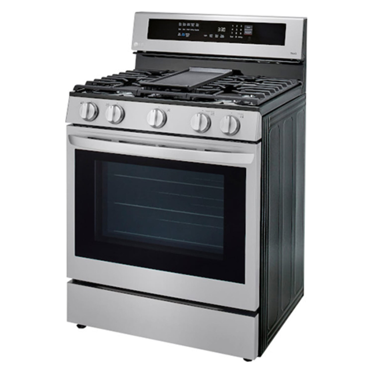 LG 5.8 cu. ft. Smart Wi-Fi Enabled True Convection InstaView™ Gas Range with Air Fry - LRGL5825F