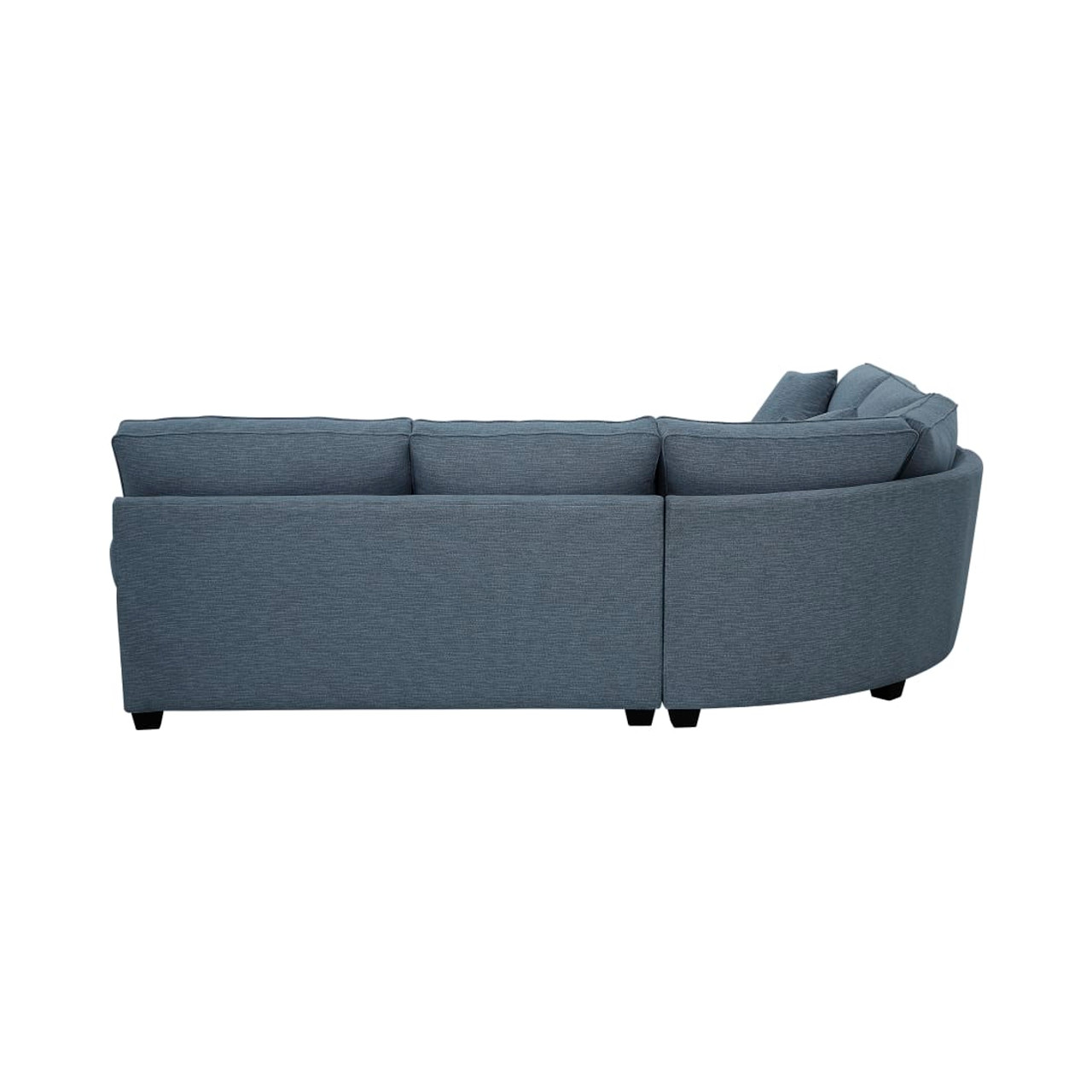 Crestview Rolled Arm Blue 3-pc Medium sectional