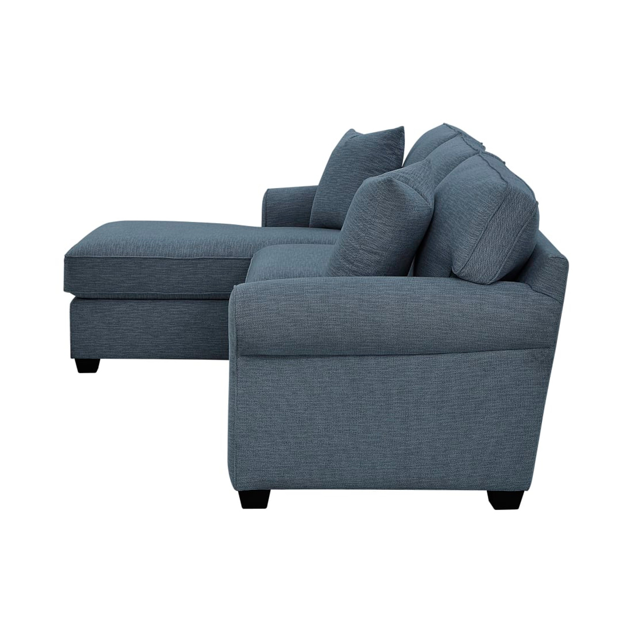 Crestview Rolled Arm Blue 2-pc sectional w/ left chaise