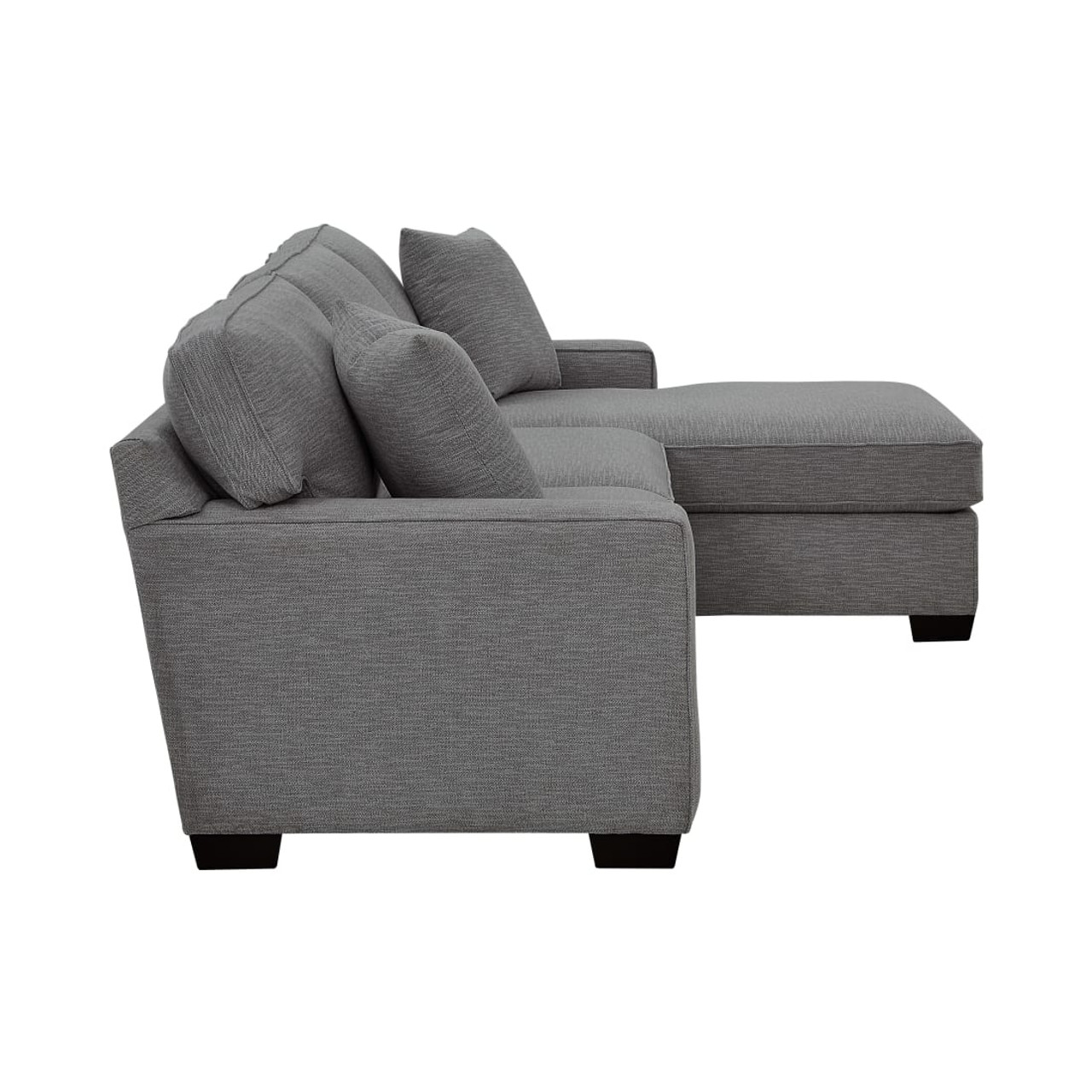 Crestview Track Arm Graphite 2-pc sectional w/ right chaise