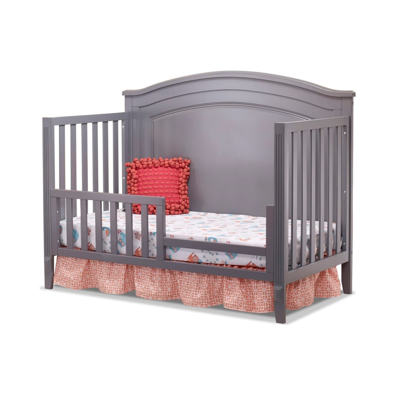 Sorelle Berkley Round Top Panel Crib - Gray